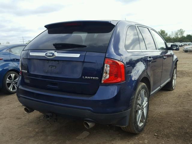 2FMDK3KC6BBB37784 - 2011 FORD EDGE LIMIT BLUE photo 4