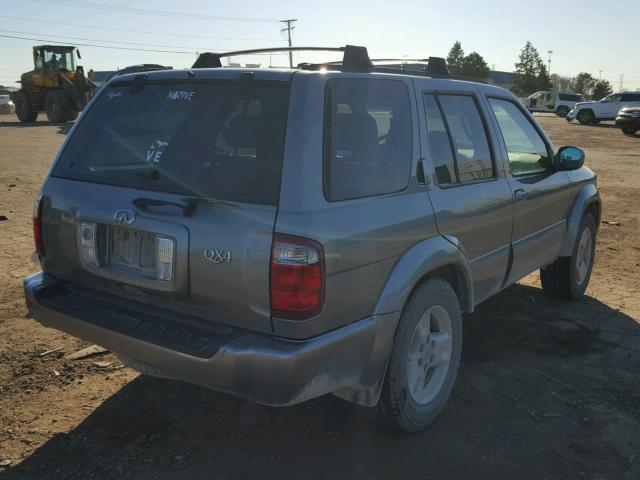 JNRDR09Y93W302341 - 2003 INFINITI QX4 GRAY photo 4