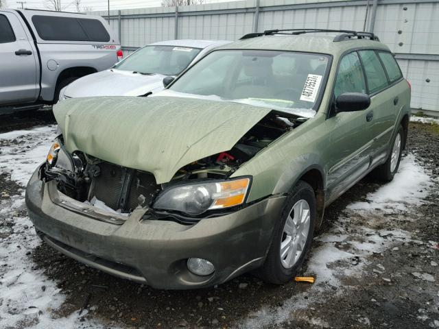 4S4BP61C657365812 - 2005 SUBARU LEGACY OUT GREEN photo 2