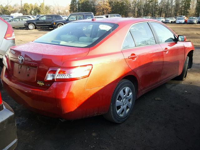 4T1BF3EK2AU067482 - 2010 TOYOTA CAMRY BASE RED photo 4