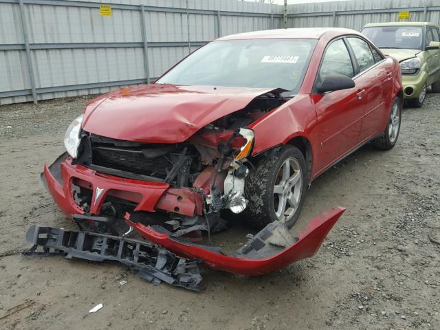 1G2ZG58N774124838 - 2007 PONTIAC G6 BASE RED photo 2