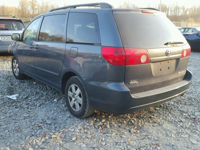 5TDZK23C87S018210 - 2007 TOYOTA SIENNA CE BLUE photo 3