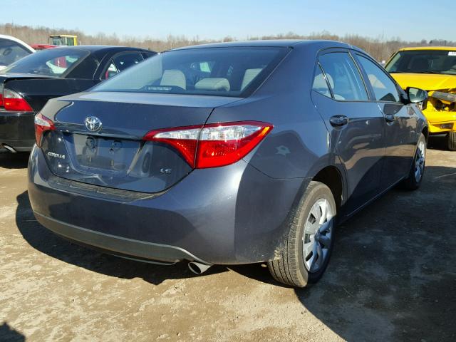 2T1BURHE0FC481366 - 2015 TOYOTA COROLLA L GRAY photo 4