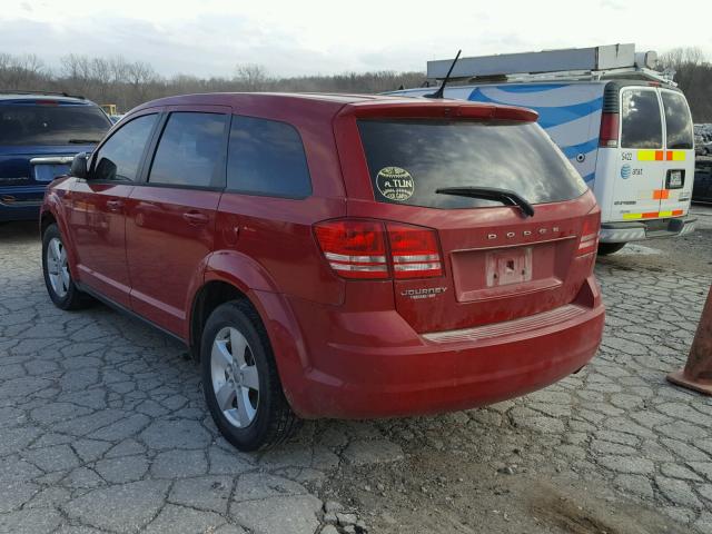 3C4PDCABXDT506187 - 2013 DODGE JOURNEY SE RED photo 3