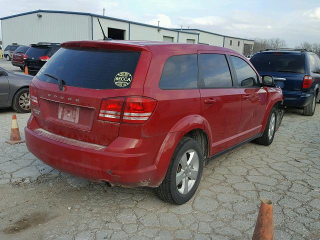 3C4PDCABXDT506187 - 2013 DODGE JOURNEY SE RED photo 4