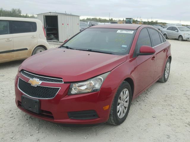 1G1PF5S99B7146888 - 2011 CHEVROLET CRUZE LT RED photo 2