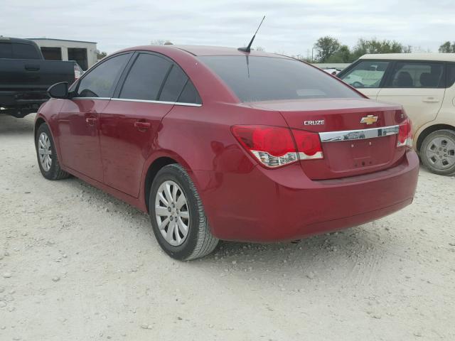 1G1PF5S99B7146888 - 2011 CHEVROLET CRUZE LT RED photo 3