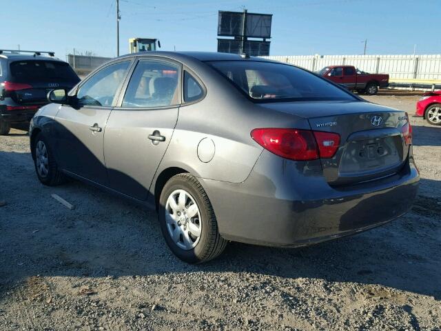 KMHDU46D78U396578 - 2008 HYUNDAI ELANTRA GL CHARCOAL photo 3