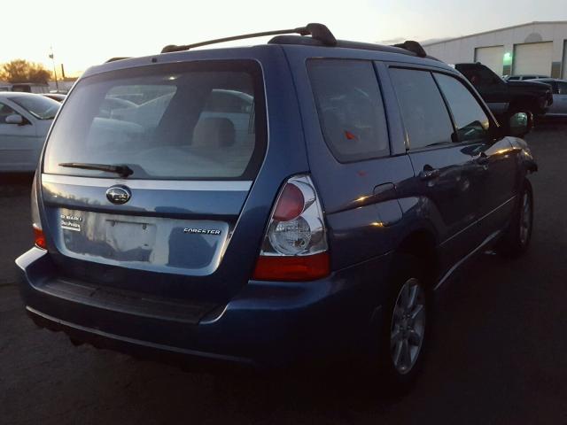 JF1SG65657G747217 - 2007 SUBARU FORESTER 2 BLUE photo 4