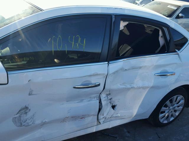 3N1AB7AP0GY336978 - 2016 NISSAN SENTRA S WHITE photo 9