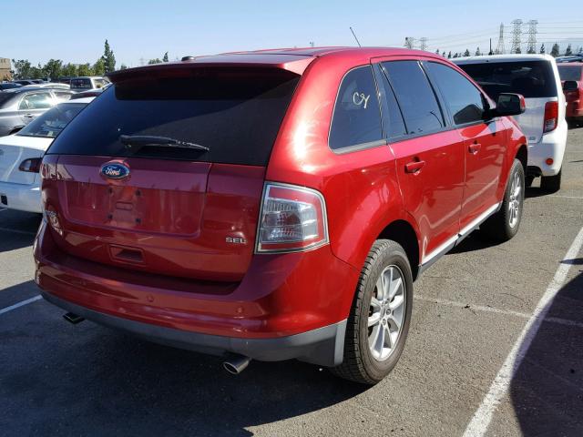 2FMDK3JC8ABA94503 - 2010 FORD EDGE SEL RED photo 4