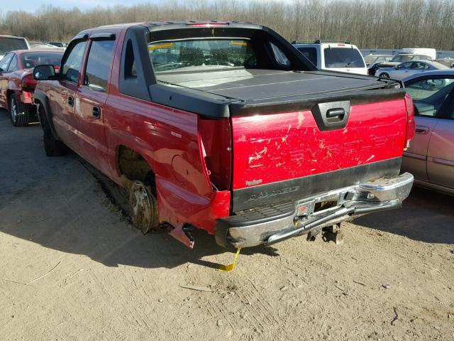 3GNEC12T14G273371 - 2004 CHEVROLET AVALANCHE RED photo 3