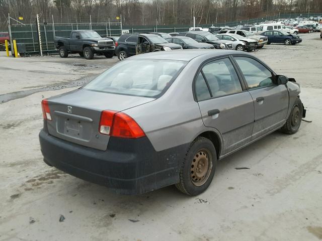 2HGES16365H624199 - 2005 HONDA CIVIC DX V GRAY photo 4