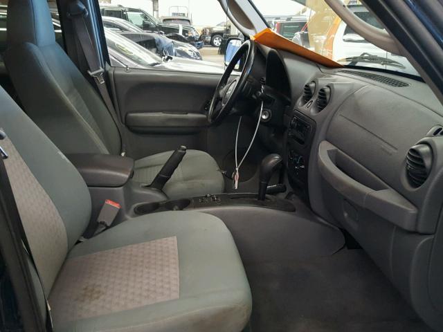 1J4GL48K95W537824 - 2005 JEEP LIBERTY SP BLUE photo 5
