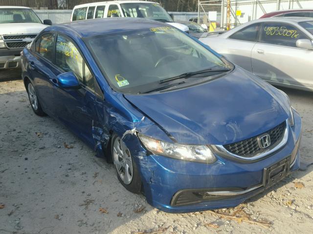 2HGFB2F58DH555770 - 2013 HONDA CIVIC LX BLUE photo 1