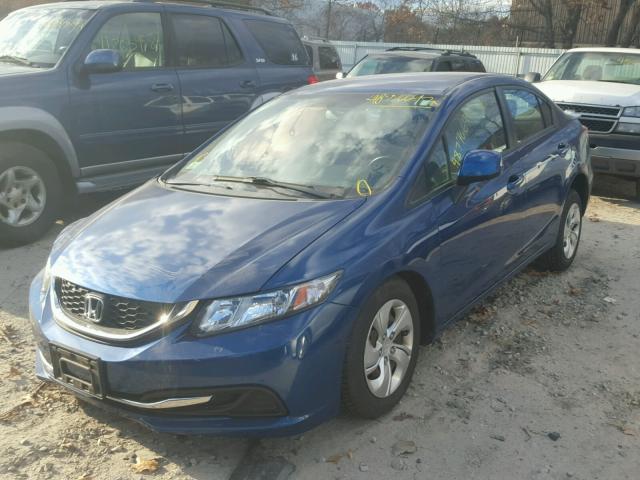 2HGFB2F58DH555770 - 2013 HONDA CIVIC LX BLUE photo 2