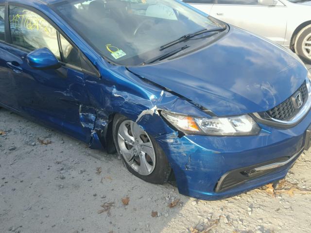 2HGFB2F58DH555770 - 2013 HONDA CIVIC LX BLUE photo 9