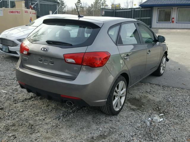 KNAFW5A35B5387193 - 2011 KIA FORTE SX GRAY photo 4