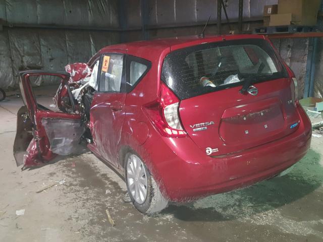 3N1CE2CP3FL425861 - 2015 NISSAN VERSA NOTE RED photo 3