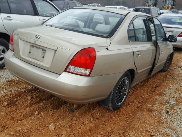 KMHDN45D23U693085 - 2003 HYUNDAI ELANTRA GL BEIGE photo 4