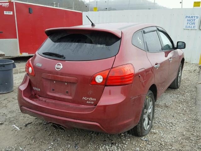 JN8AS5MV0AW130316 - 2010 NISSAN ROGUE S MAROON photo 4