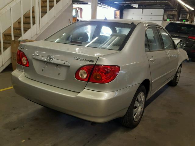 1NXBR38E04Z249585 - 2004 TOYOTA COROLLA CE SILVER photo 4