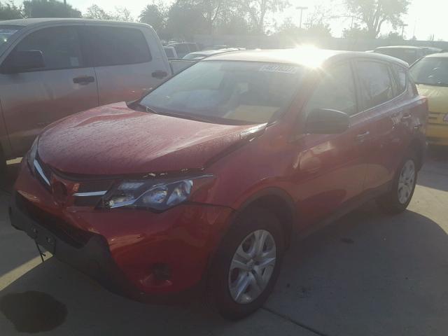 JTMZFREVXFJ052074 - 2015 TOYOTA RAV4 LE RED photo 2