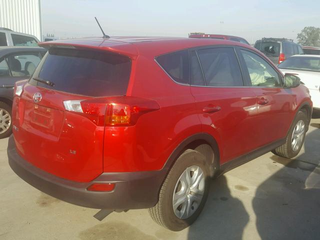 JTMZFREVXFJ052074 - 2015 TOYOTA RAV4 LE RED photo 4