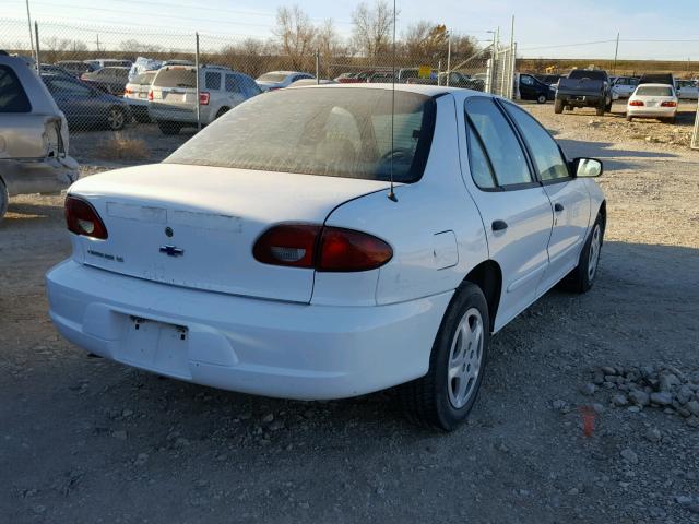 1G1JF524217114597 - 2001 CHEVROLET CAVALIER L WHITE photo 4