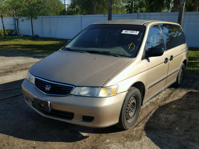 2HKRL1853YH593081 - 2000 HONDA ODYSSEY LX GOLD photo 2