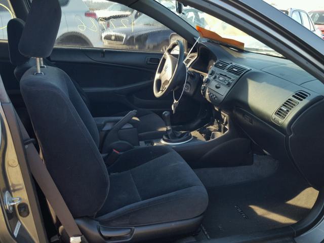 1HGEM21984L006525 - 2004 HONDA CIVIC EX CHARCOAL photo 5