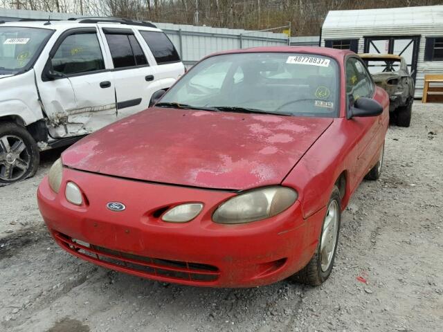 3FAKP1132YR170848 - 2000 FORD ESCORT ZX2 RED photo 2