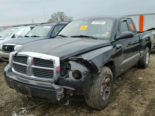 1D7HW42K77S137772 - 2007 DODGE DAKOTA SLT BLACK photo 2