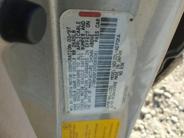 JT8BH28F2V0089081 - 1997 LEXUS LS 400 GRAY photo 10