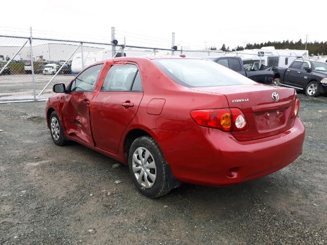 2T1BU4EE1AC493669 - 2010 TOYOTA COROLLA BA RED photo 3