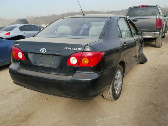 2T1BR32E24C307528 - 2004 TOYOTA COROLLA CE BLACK photo 4