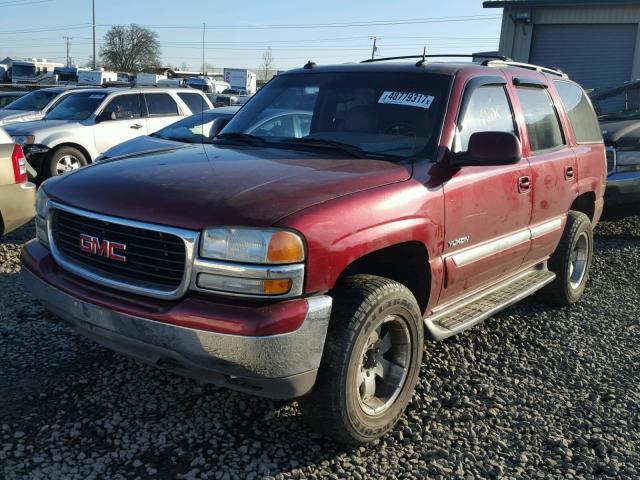 1GKEK13Z73J280955 - 2003 GMC YUKON RED photo 2