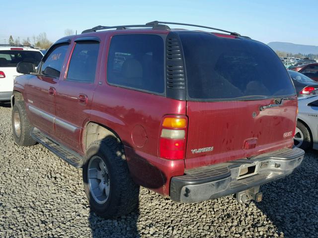 1GKEK13Z73J280955 - 2003 GMC YUKON RED photo 3