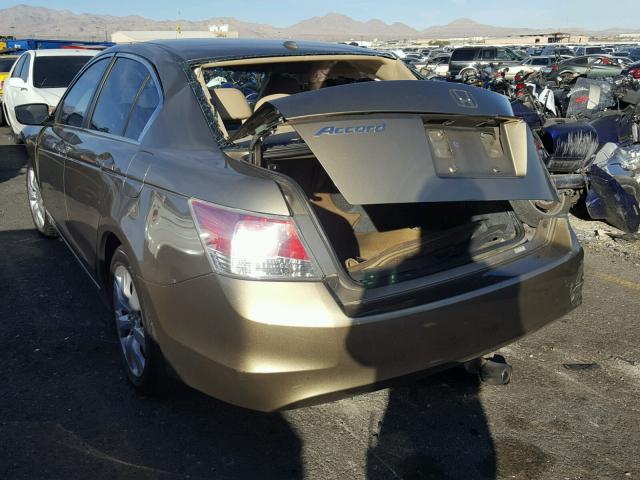 1HGCP26809A107897 - 2009 HONDA ACCORD EXL TAN photo 3