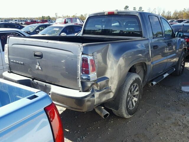 1Z7HC28K27S110692 - 2007 MITSUBISHI RAIDER LS GRAY photo 4