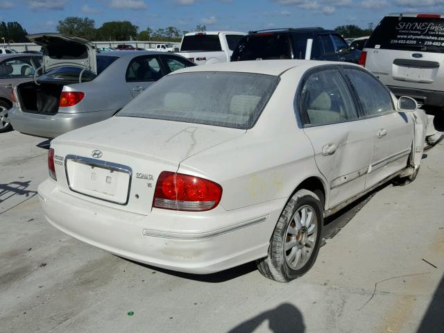 KMHWF35H64A024114 - 2004 HYUNDAI SONATA GLS WHITE photo 4