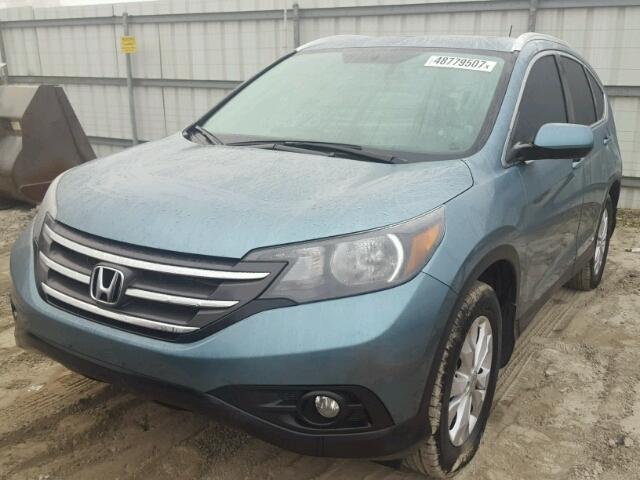 2HKRM3H76DH521182 - 2013 HONDA CR-V EXL TEAL photo 2