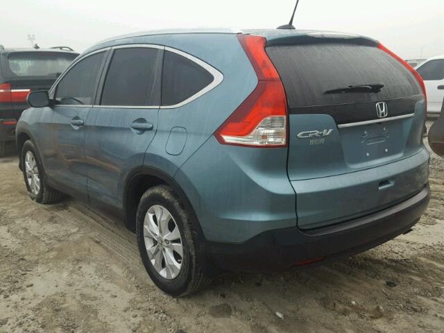 2HKRM3H76DH521182 - 2013 HONDA CR-V EXL TEAL photo 3