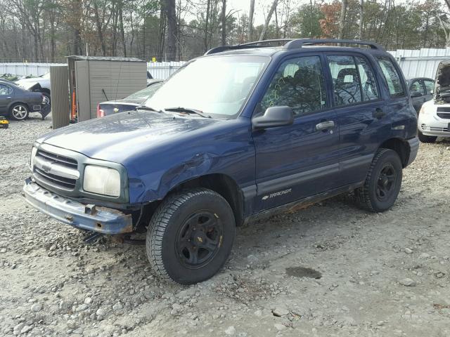 2CNBJ13C926924265 - 2002 CHEVROLET TRACKER BLUE photo 2