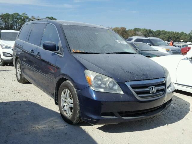 5FNRL38436B090472 - 2006 HONDA ODYSSEY EX BLUE photo 1