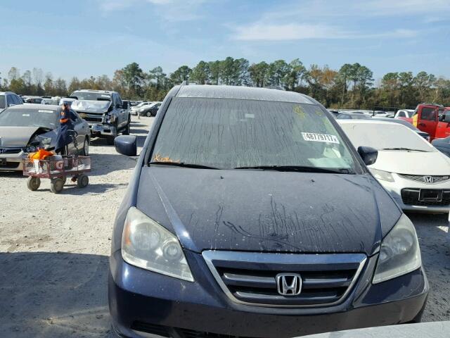 5FNRL38436B090472 - 2006 HONDA ODYSSEY EX BLUE photo 10