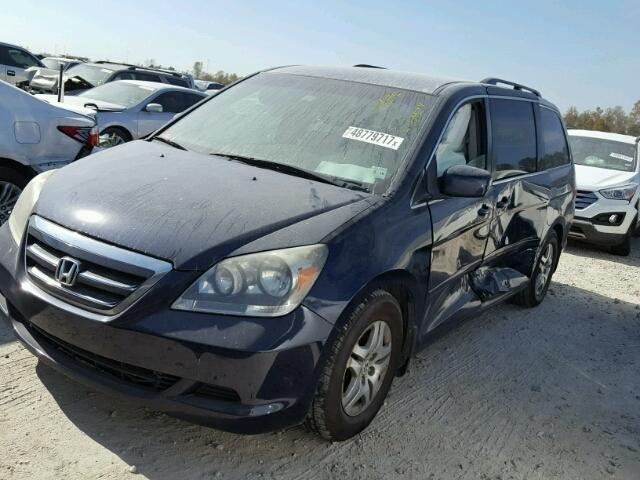 5FNRL38436B090472 - 2006 HONDA ODYSSEY EX BLUE photo 2