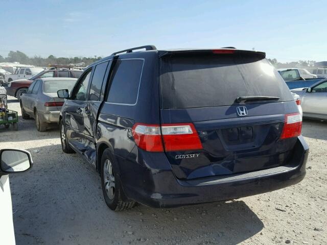 5FNRL38436B090472 - 2006 HONDA ODYSSEY EX BLUE photo 3