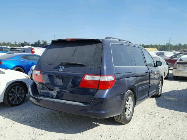 5FNRL38436B090472 - 2006 HONDA ODYSSEY EX BLUE photo 4