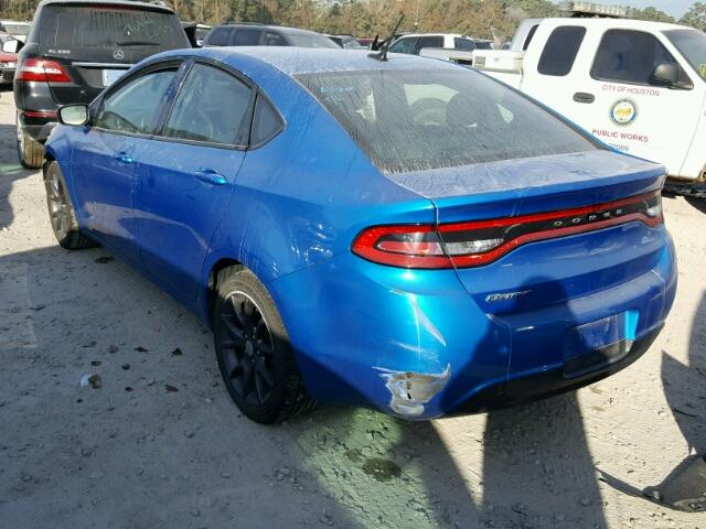 1C3CDFAA1GD644612 - 2016 DODGE DART SE BLUE photo 3